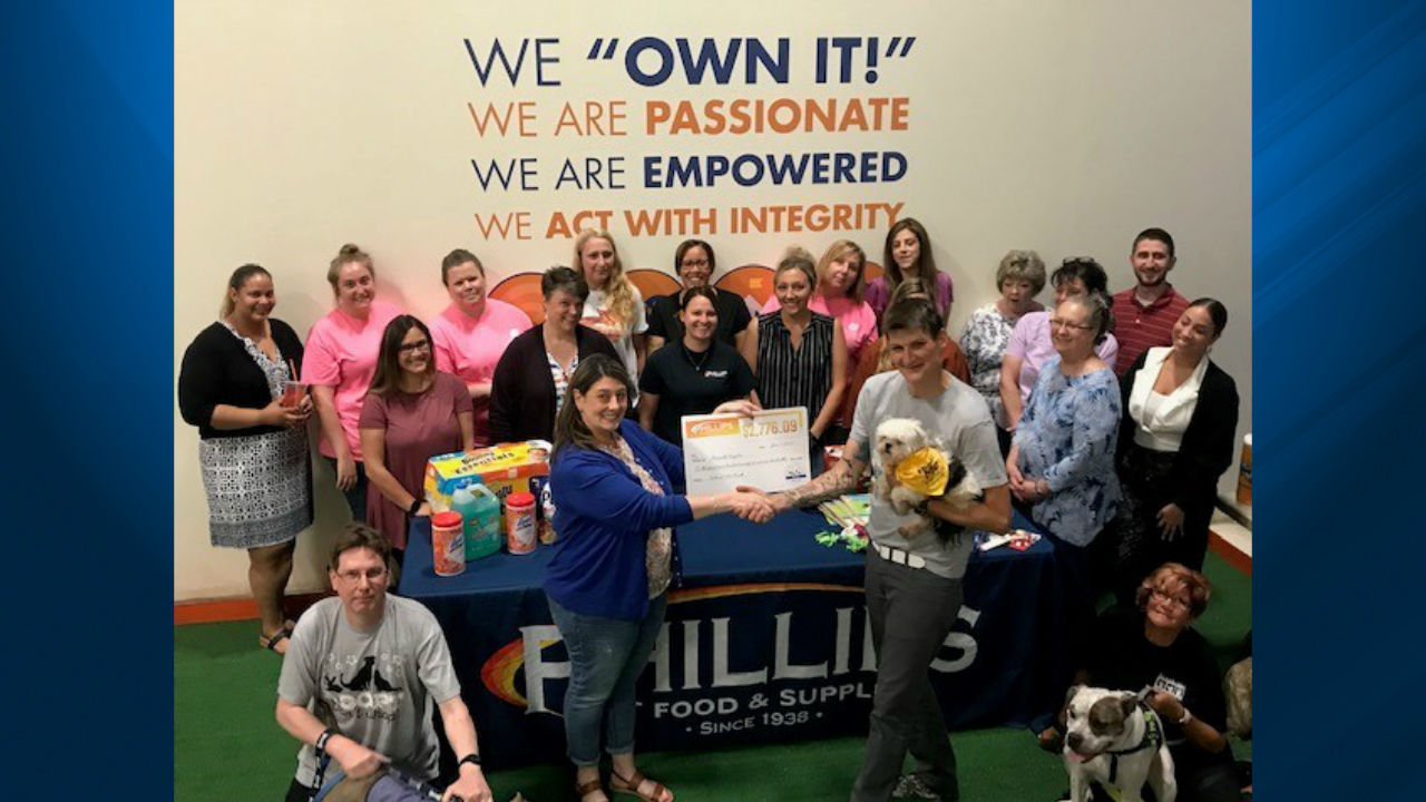 Phillips Pet Food employees donate more than 2k to animal rescue