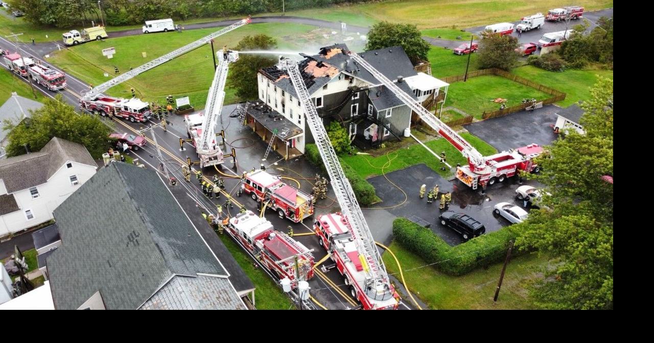West Rockhill Township fire drone scene