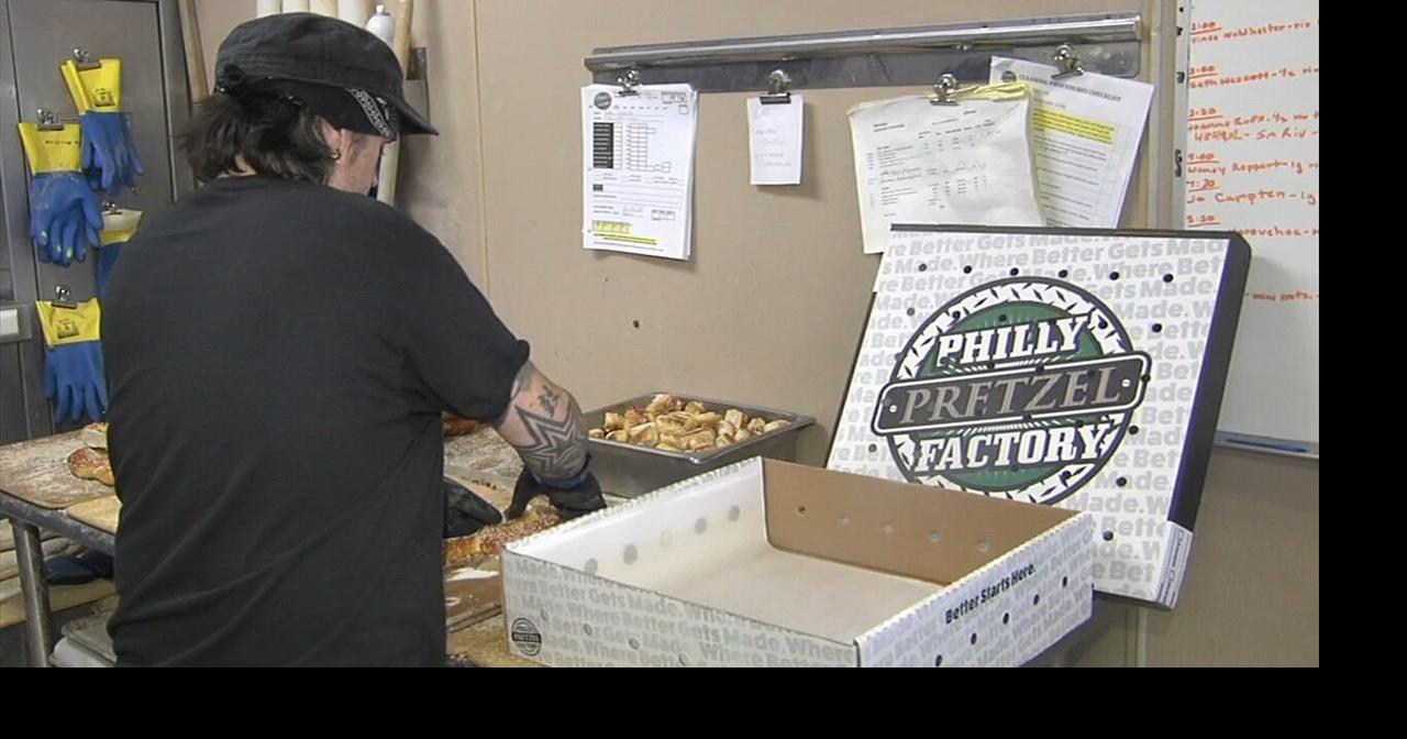 Philly Pretzel Factory making special pretzels for World Series Video