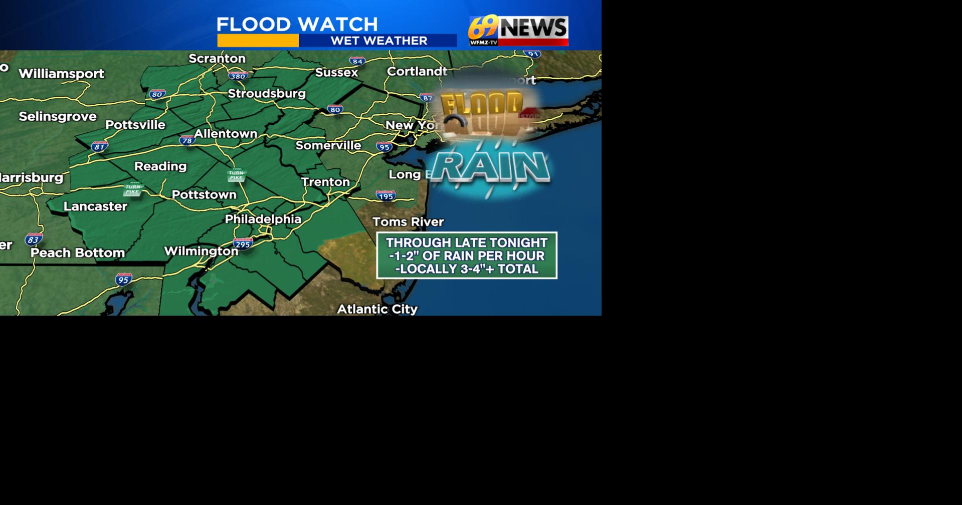 Flood watches through Monday evening highlight potential for tropical ...