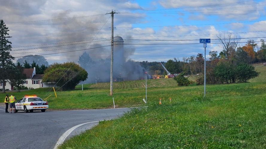 Wind fuels flames as fire tears through barn in Spring | Northern Berks ...