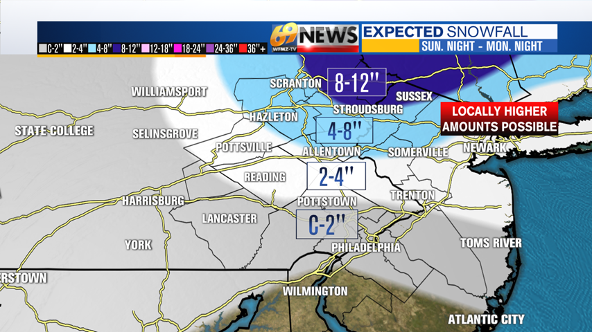 N J Weather Snow Totals Increase In Forecast Update Winter