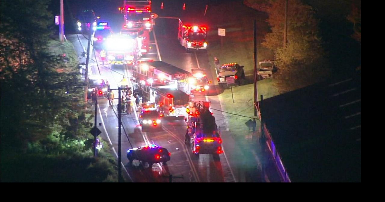 Franconia Township crash into house fire scene