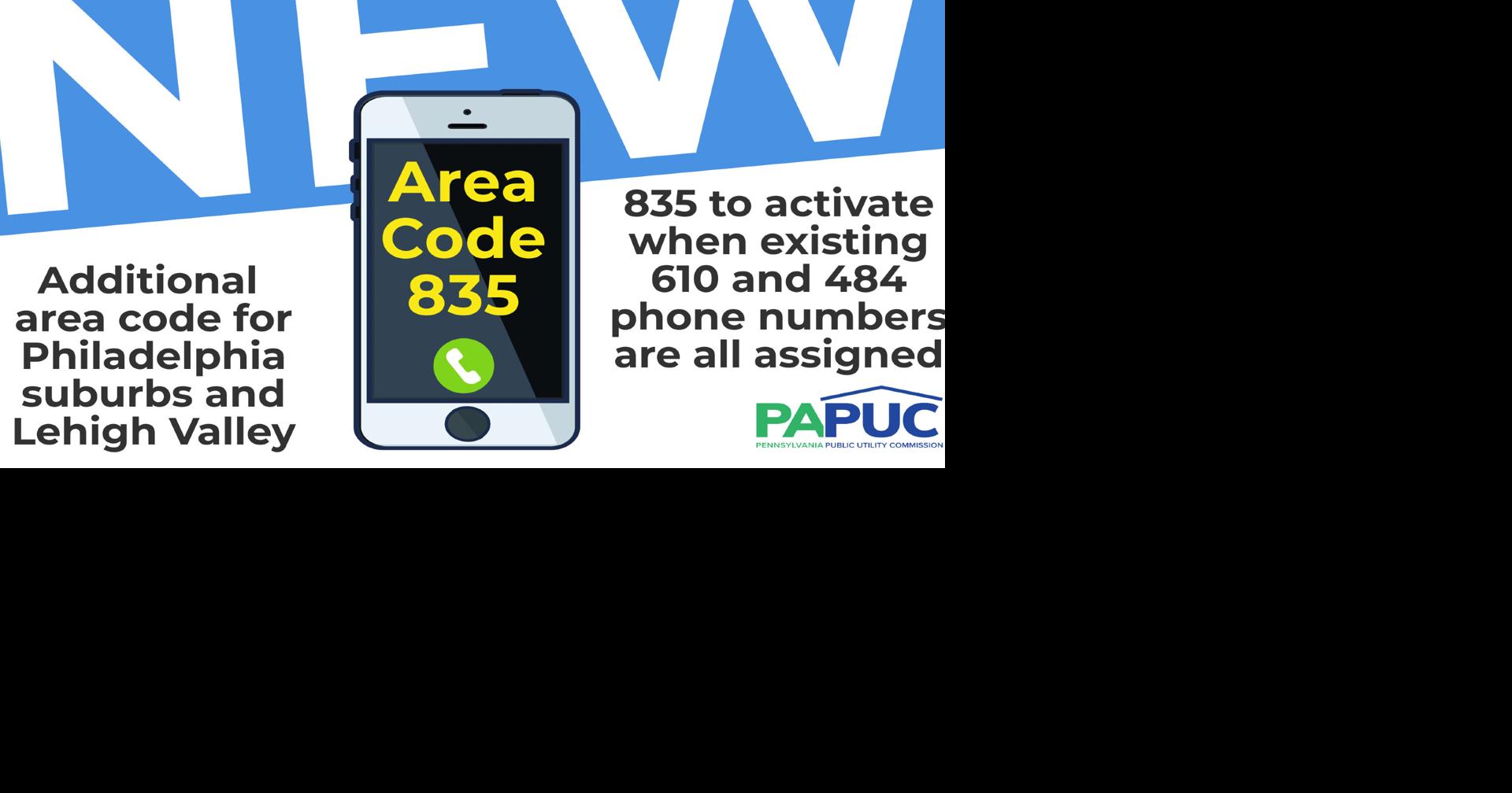 PUC: Additional area code to serve Lehigh Valley, Berks once 610/484 ...
