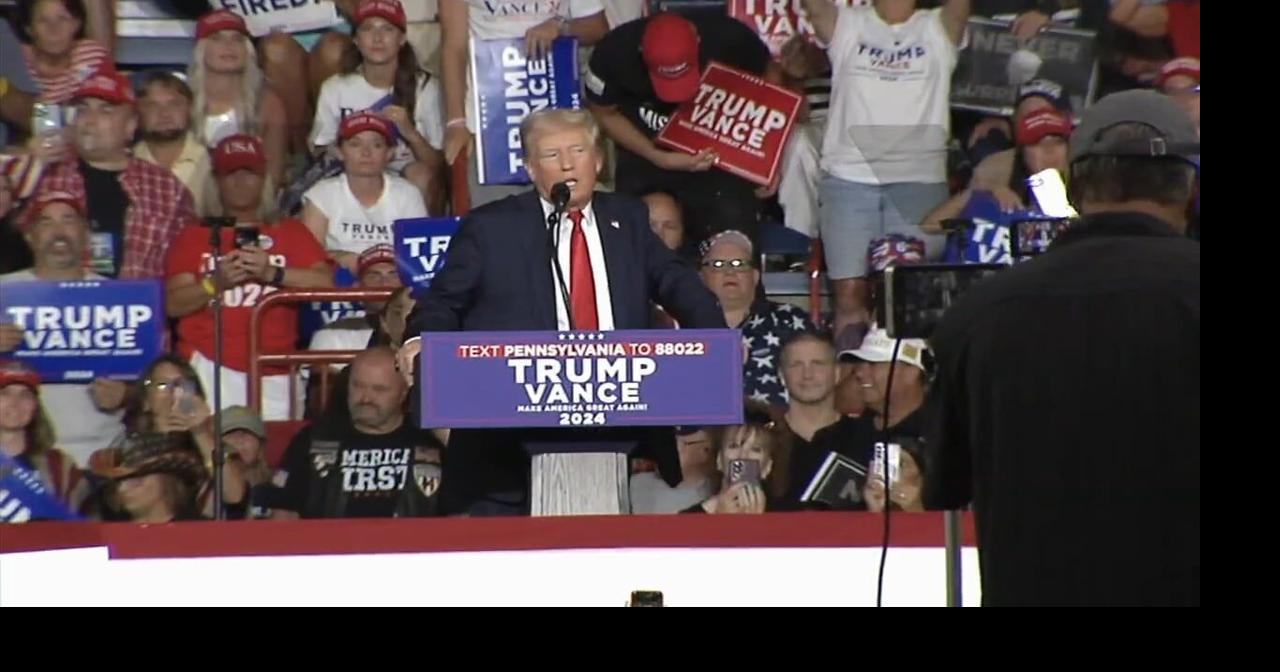 'Thrilled to be back in this beautiful commonwealth': Trump holds 1st ...