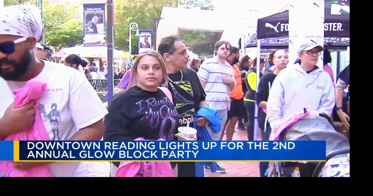 Reading glows with lights, music, and fitness at annual Glow Block Party