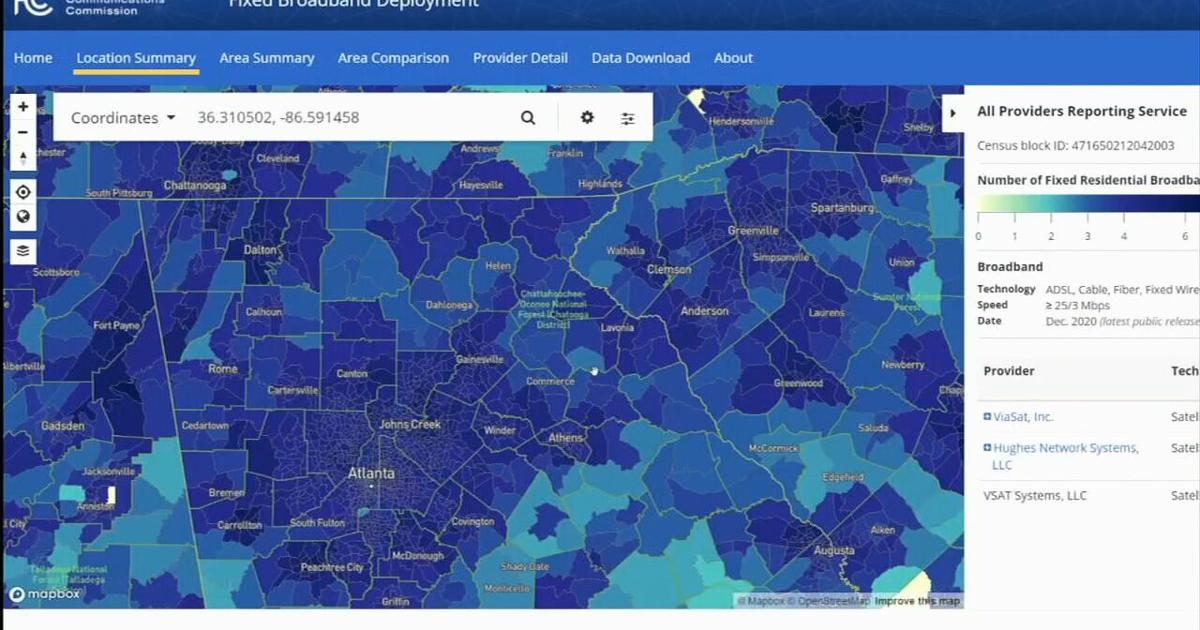 Dsl Map Example What the Tech? Update of broadband maps | What The Tech? | wfmz.com
