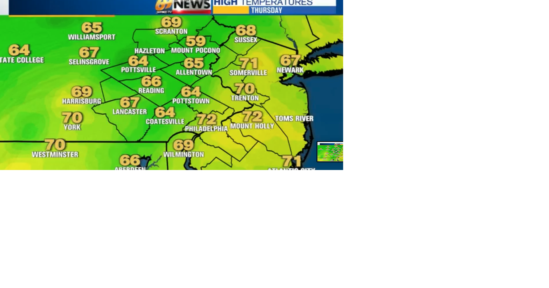 Mostly sunny and mild today into the weekend; much cooler next week ...