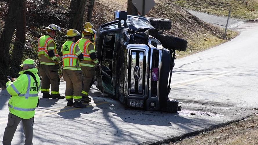Pickup truck flips on its side during crash in E. Coventry Twp ...