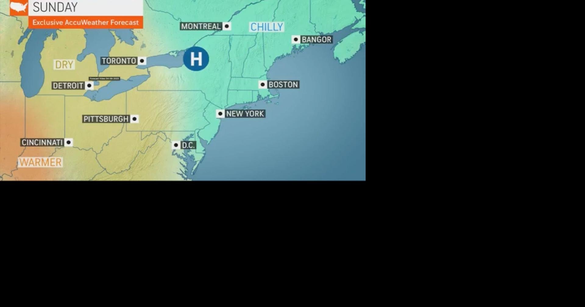 Eggceptional weather Easter Sunday; sunny and dry next week warming