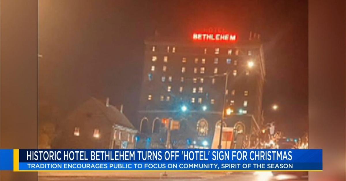 Bethlehem Inn Sign Example 'Hotel Bethlehem' sign to partially turn off on Christmas Eve | Lehigh ...