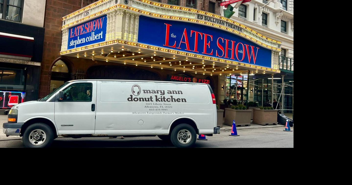 Allentown bakery delivers donuts to "The Late Show with Stephen Colbert" in New York City after national television shoutout