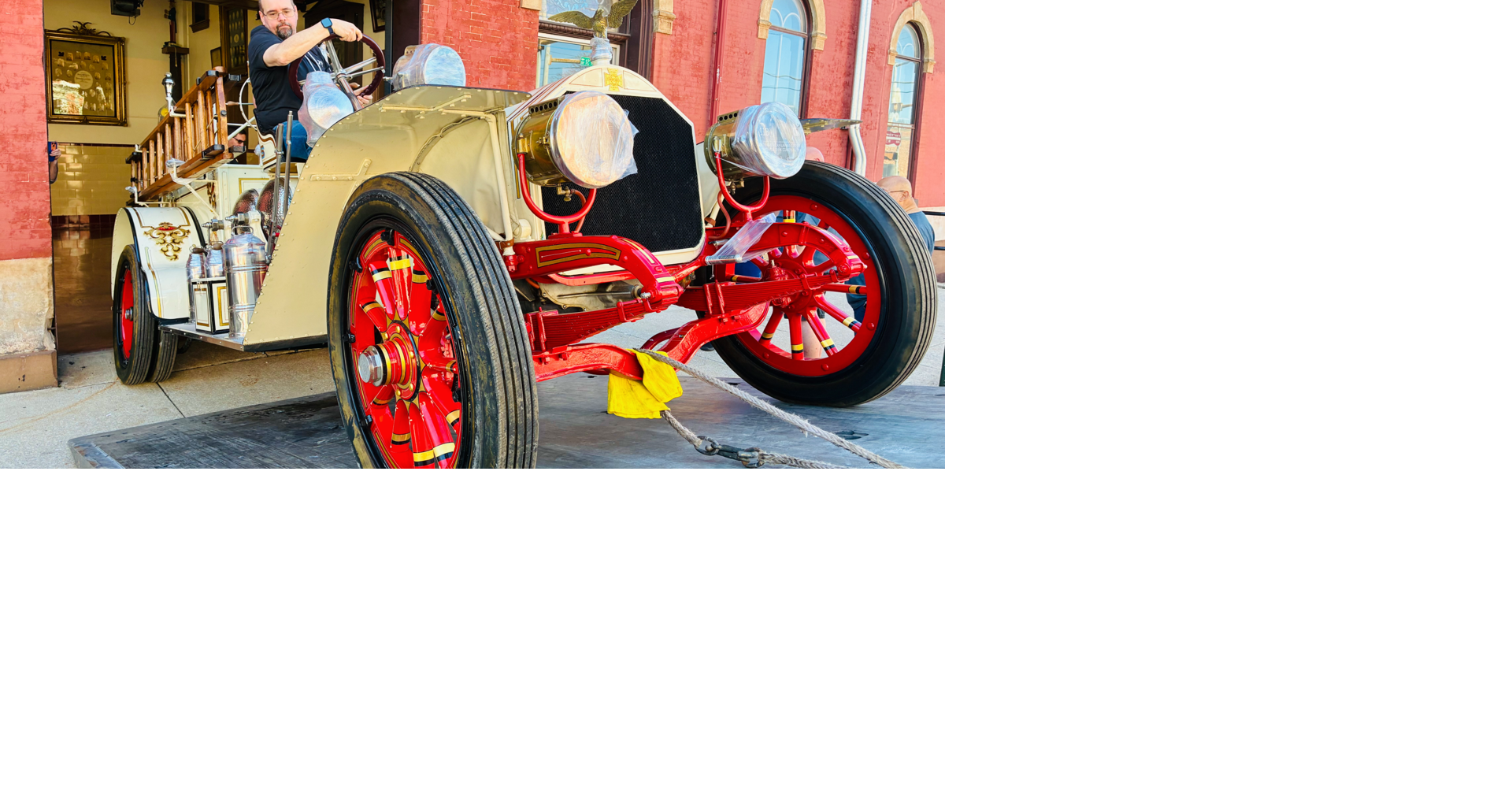 Reading’s first motorized fire truck returned to first home