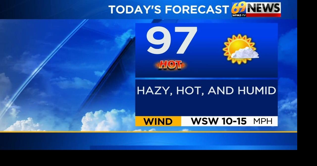 Very hot and humid with a thunderstorm in spots late this afternoon ...