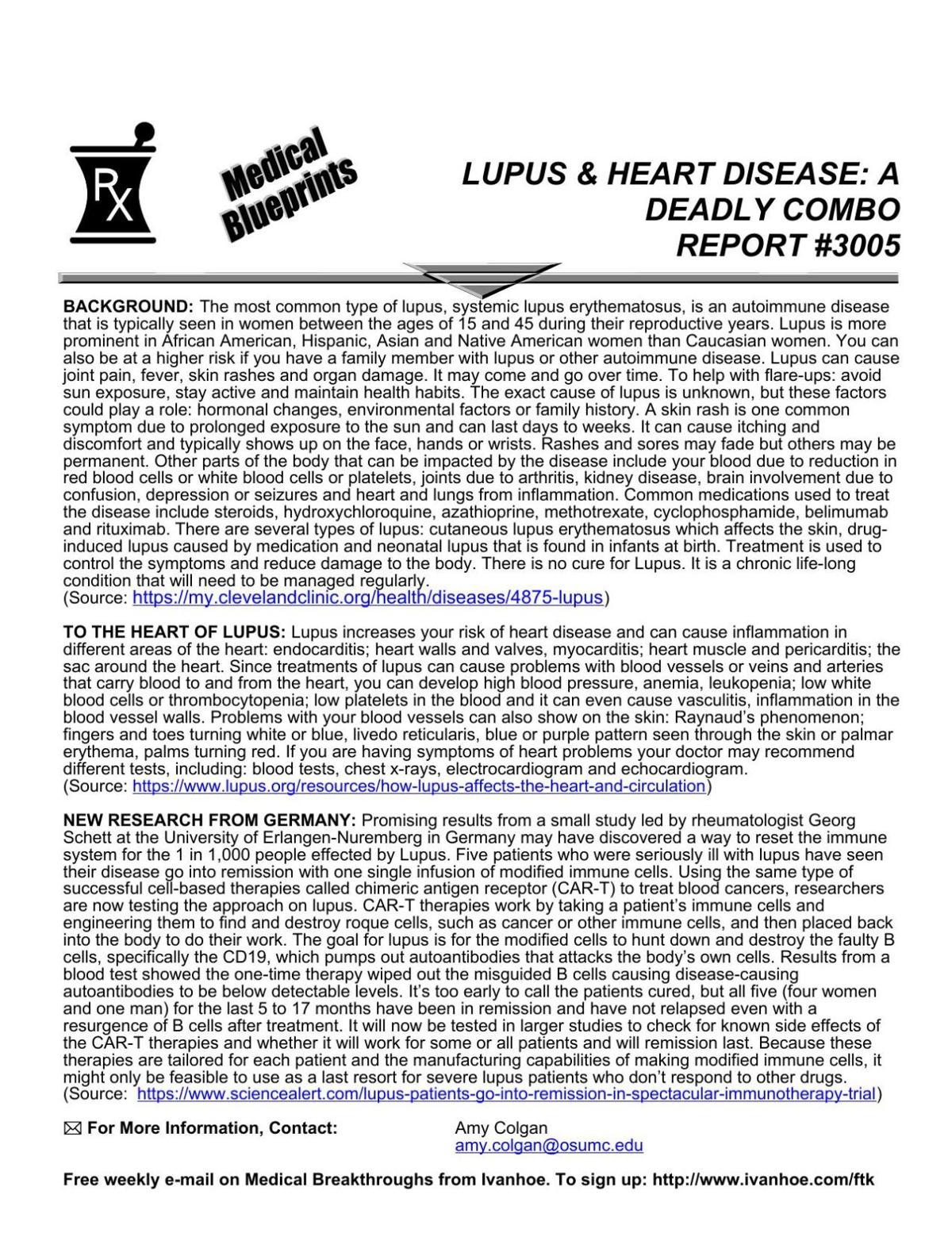 Health Beat Lupus and heart disease A deadly combo Health Beat