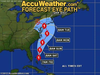 Hurricane Sandy Weather Map When will Hurricane Sandy hit the Lehigh Valley? | Weather | wfmz.com