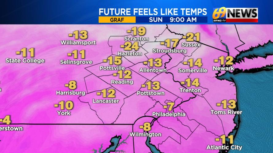 Below zero wind chills continue through Monday morning | Weather | wfmz.com