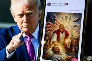 Trump deletes Jesus post of himself after outcry