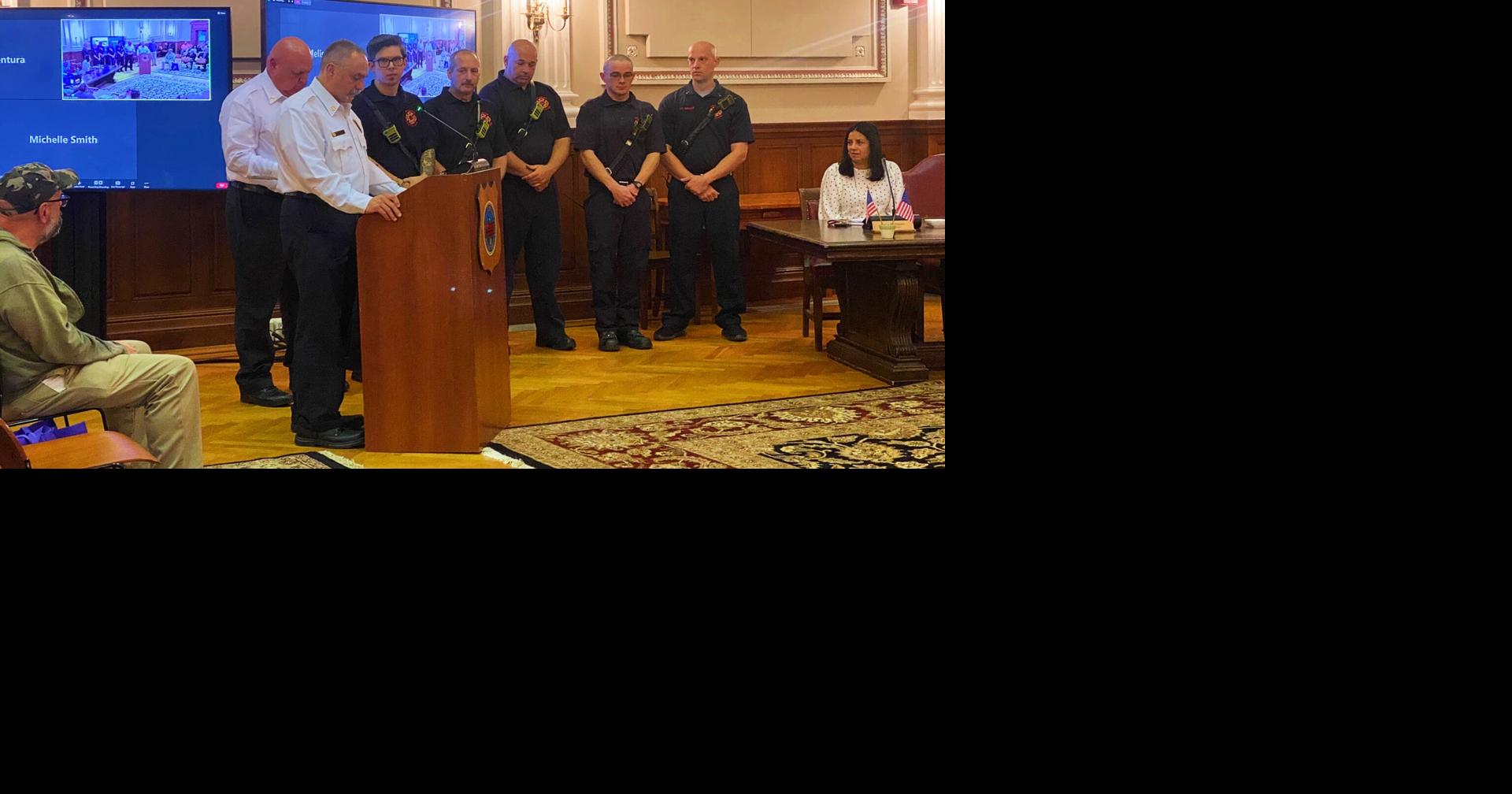 Firefighters, civilians honored for rescue in Reading fire | Berks ...