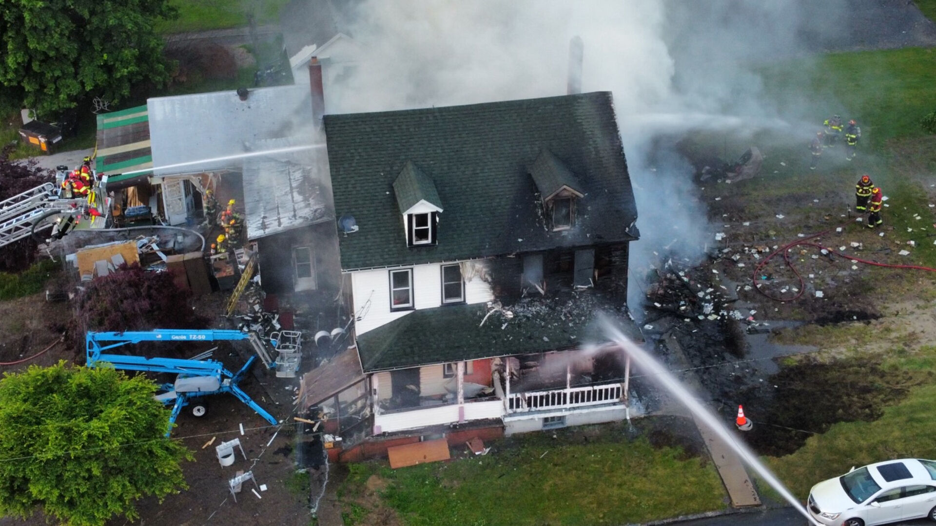 2 firefighters injured after house fire in Wind Gap | Lehigh Valley ...