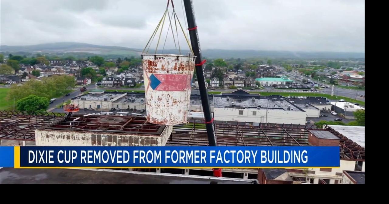 Iconic 50,000-gallon Dixie Cup comes down from rooftop of historic ...