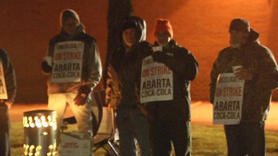 workers on strike Coca-Cola distribution center Bethlehem