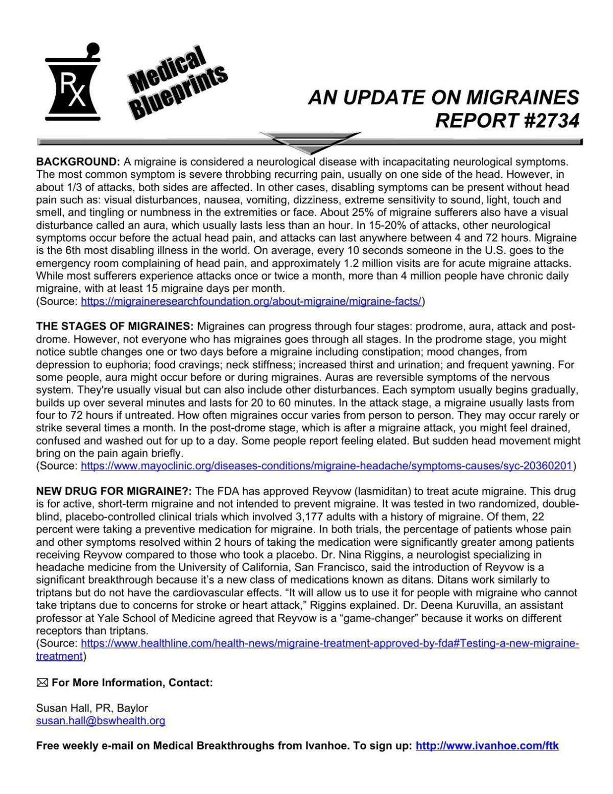 Health Beat An Update On Migraines Health Beat Wfmz Com