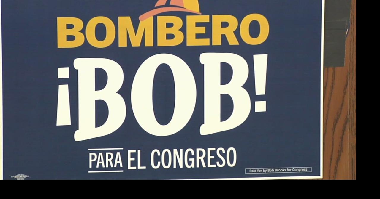 Democratic candidate Bob Brooks presents 
