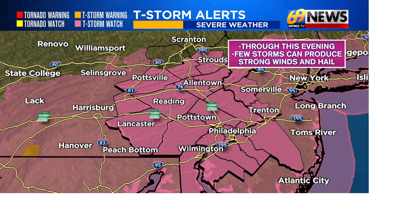 Severe thunderstorm watch through 9 p.m. tonight highlights potential ...