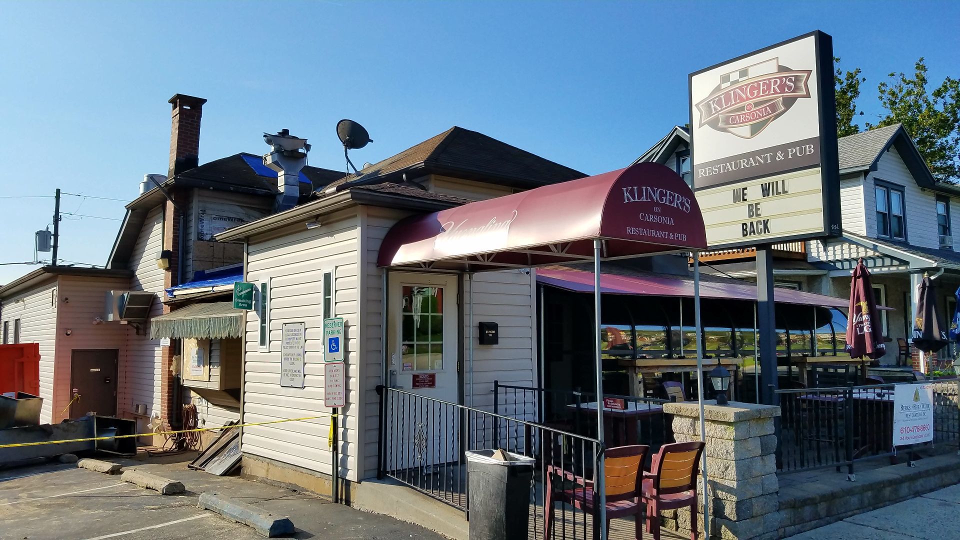 Moderate Rear Damage Klinger's on Carsonia after fire: 'We will be back' | Berks Regional ...