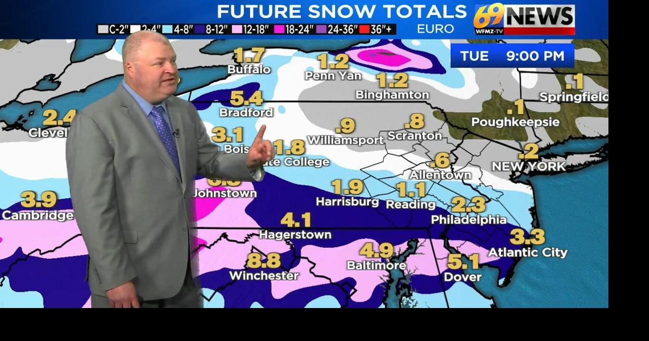 Meteorologist Matt Broderick's forecast with upcoming snow totals ...