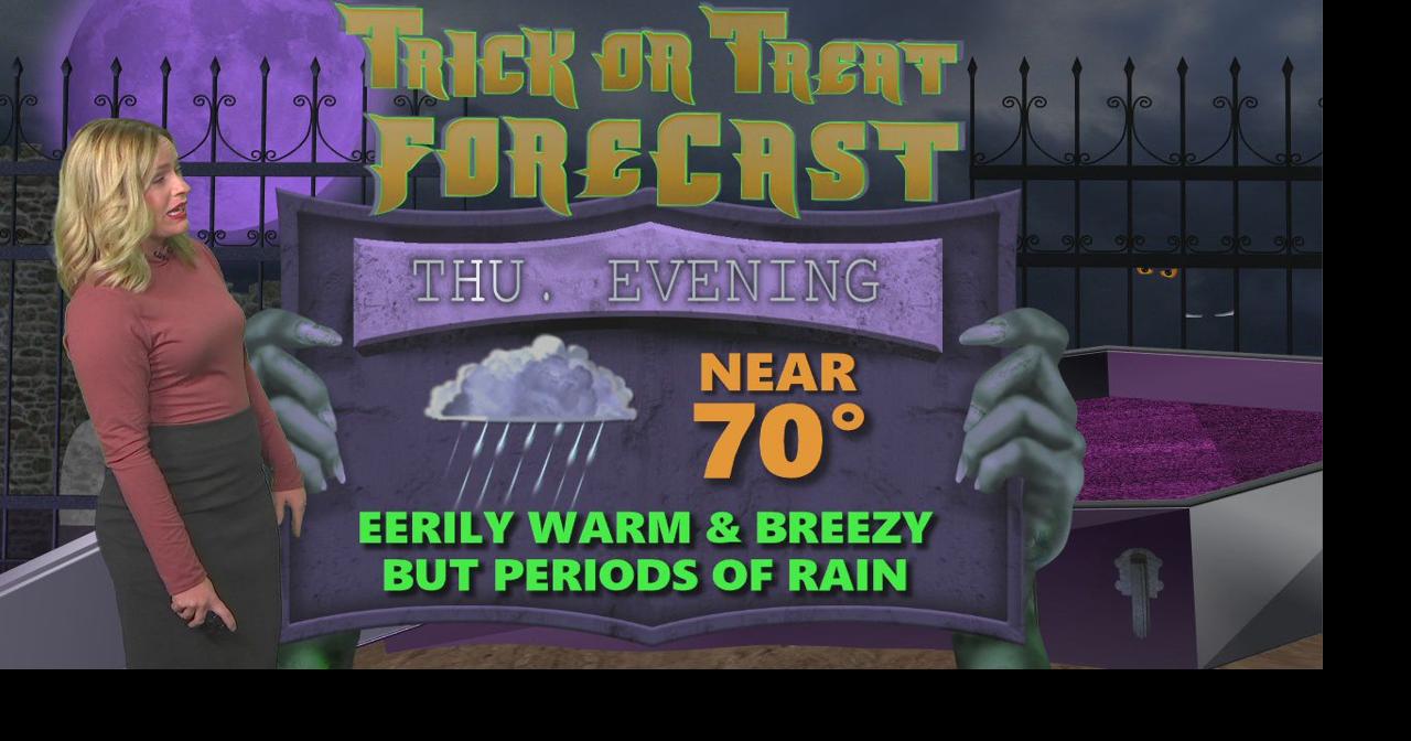 Warm and wet at times on Halloween before a monstrous cool down into ...
