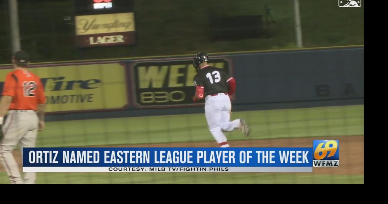 Reading Fightin Phils Jhailyn Ortiz (13) bats during an Eastern