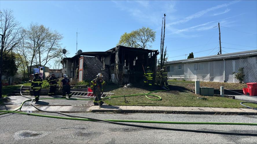Fire tears through mobile home off Route 422 in Amity Township Berks
