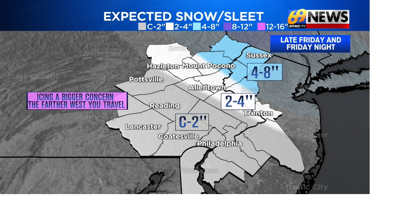 A messy wintry mix later Friday and Friday night...snow, sleet, and ice ...
