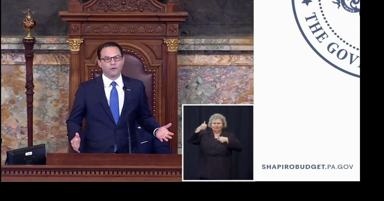 El gobernador de Pennsylvania, Josh Shapiro ofrece su primer discurso