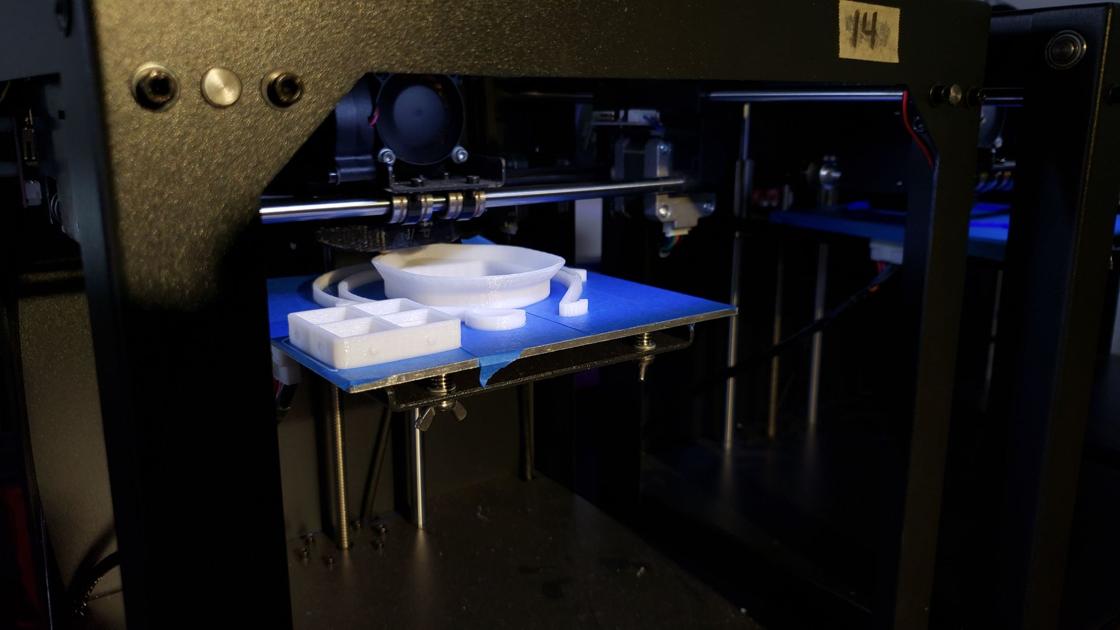 3d Printed Face Shields Being Made Inside Goggleworks