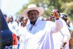 Uganda president says opposition 'terrorists' in victory speech