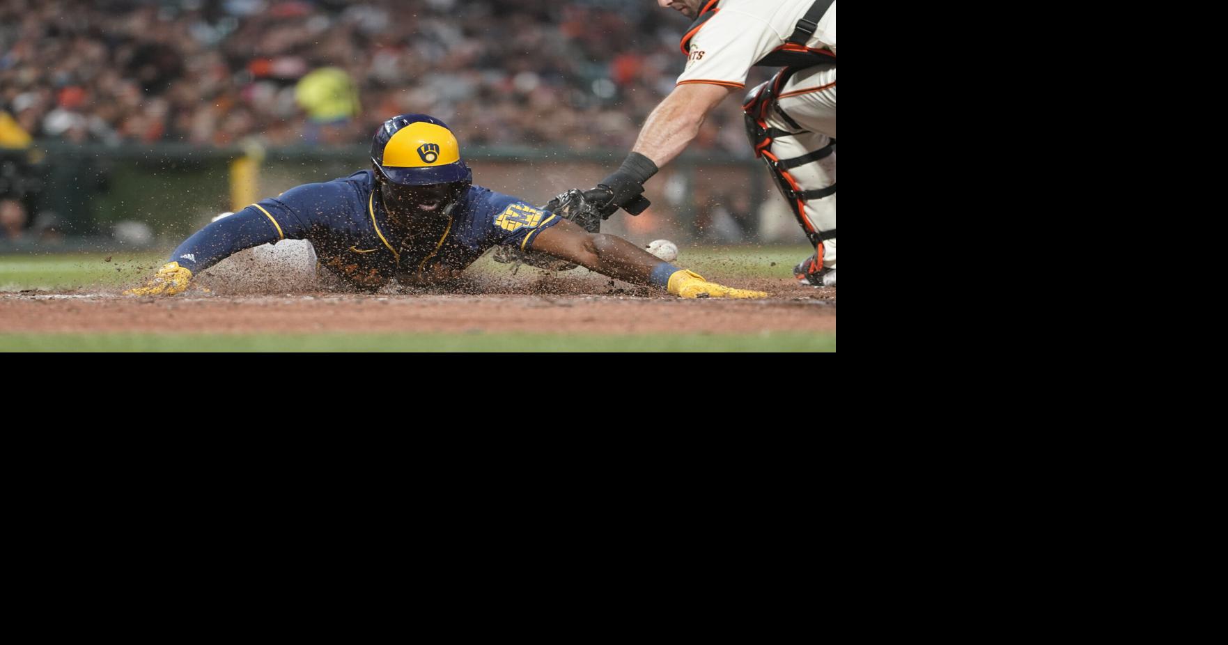 APTOPIX Brewers Giants Baseball