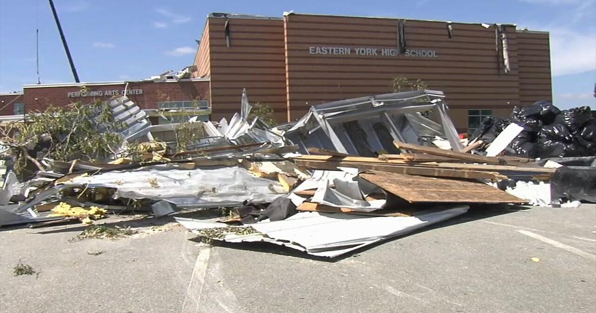 Tornado damages Eastern York High School just before school’s scheduled start date, cleanup crews work to restore