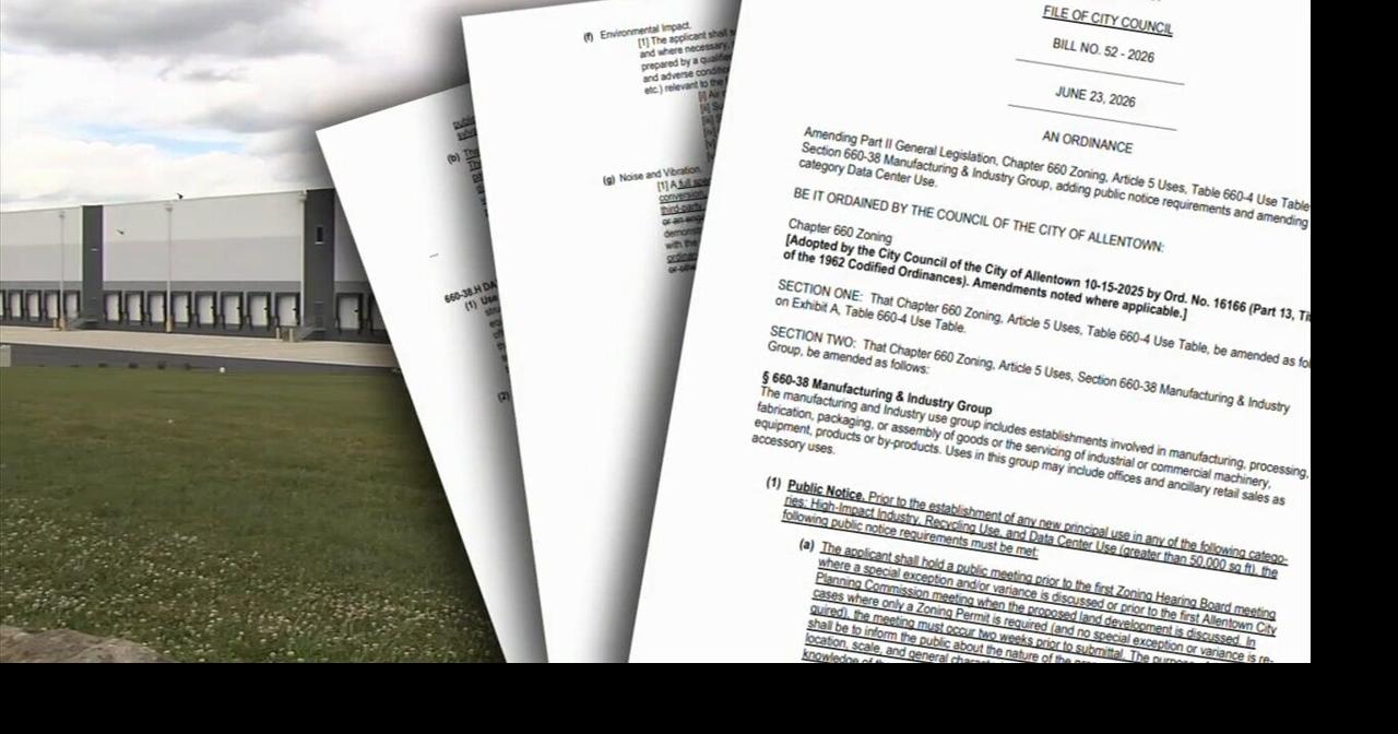Allentown City Council begins process of amending zoning regulations for data centers
