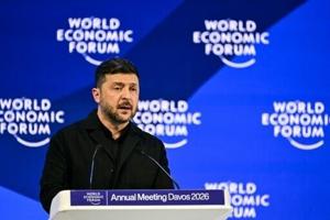 In fiery Davos speech, Zelensky blasts EU, says US 'security guarantees' ready