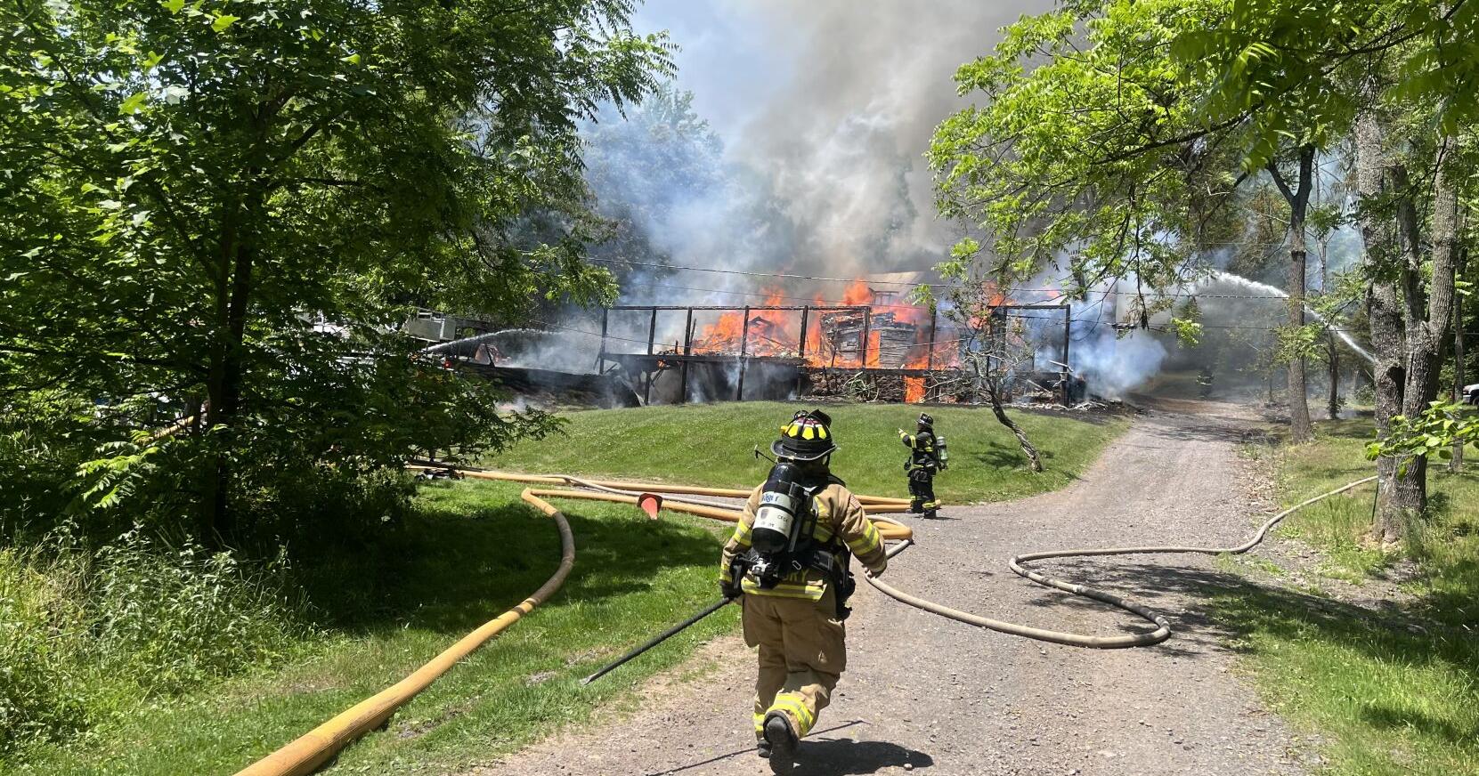2 buildings catch fire in Springfield Township - Vimarsana News