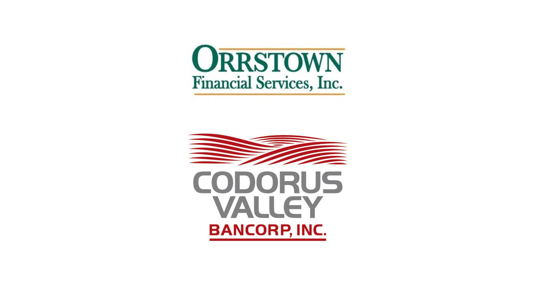 Orrstown Financial, Codorus Valley Bancorp say shareholders approve combination of the banks - Vimarsana News