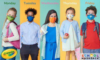 Schoolmaskpack Tm Introduces New Crayola 5 Day Cloth Mask System