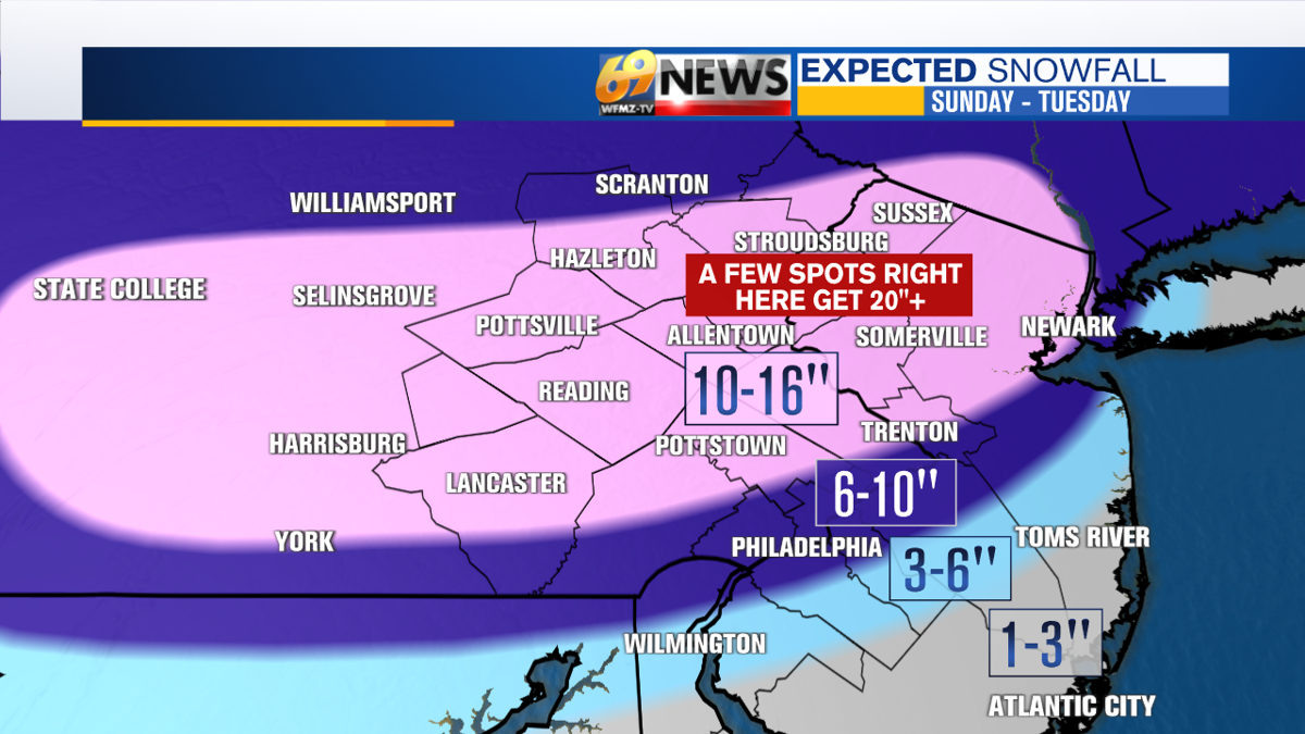 Snowfall Totals Expected Dma Png Wfmz Com