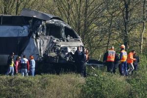 Train driver killed, two critically injured as French TGV collides with truck