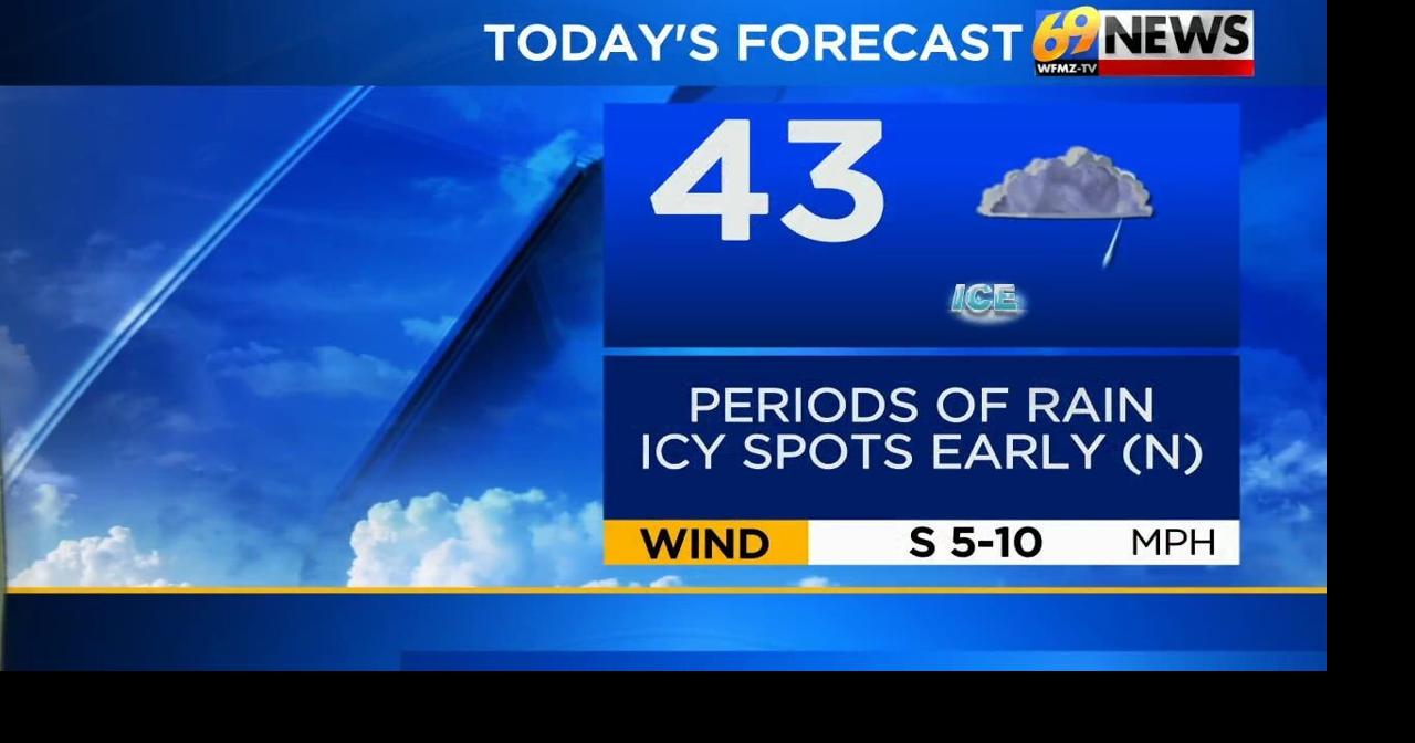 A few icy spots early to the north; periods of rain today and a dry ...