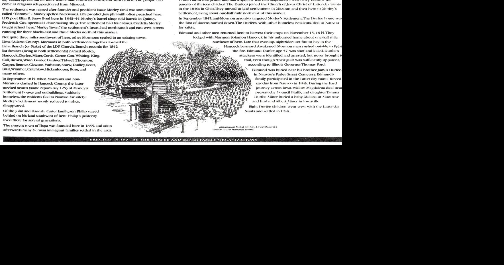 Morley's Settlement, Part 2 History