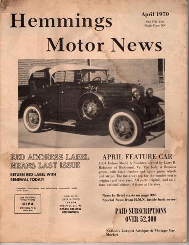 World's largest-circulating classic car magazine started in Quincy, History